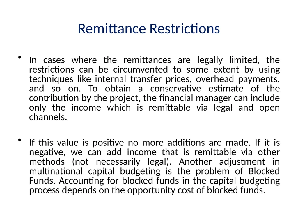 Multinational Capital Budgeting Capital Budgeting - slide 18 of 64