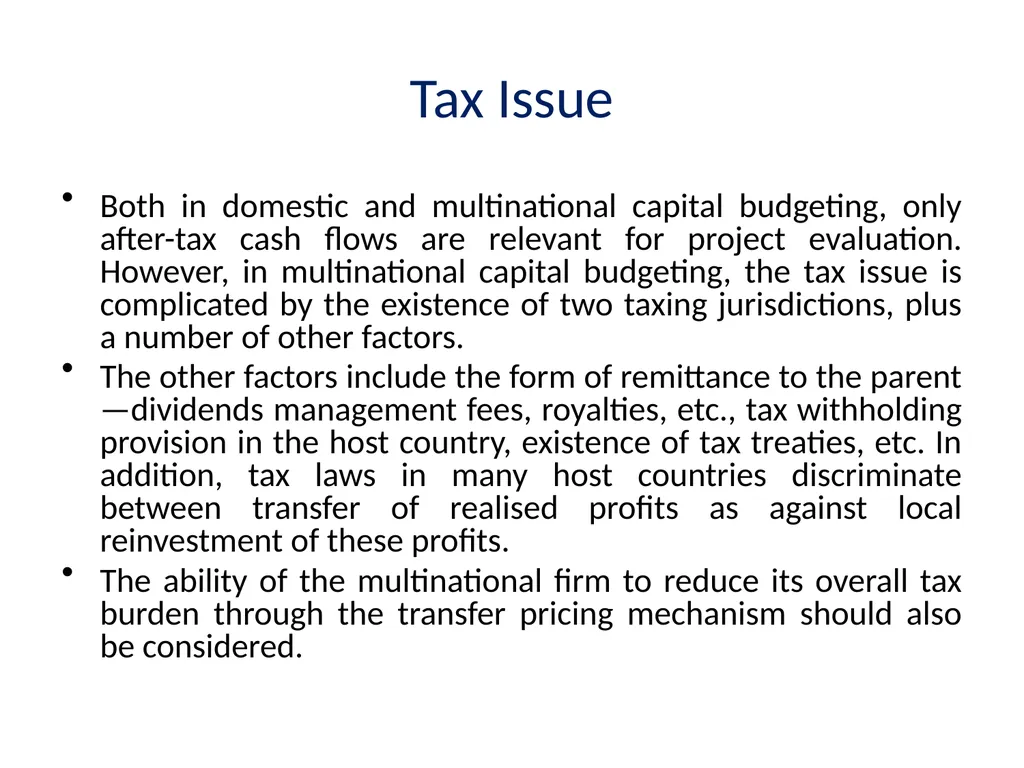 Multinational Capital Budgeting Capital Budgeting - slide 19 of 64