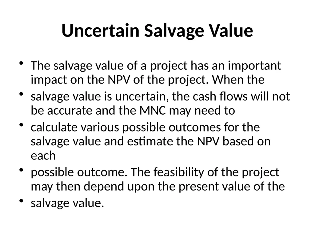 Multinational Capital Budgeting Capital Budgeting - slide 45 of 64