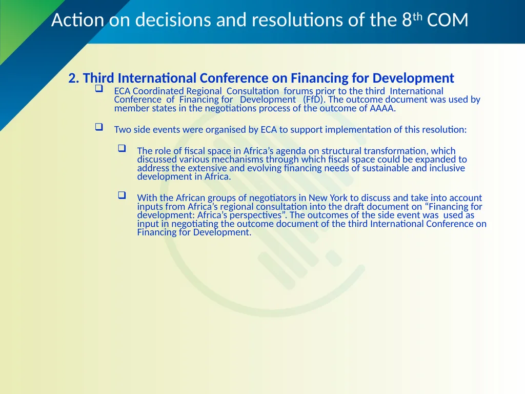 United Nations Economic Commission for Africa - slide 11 of 18