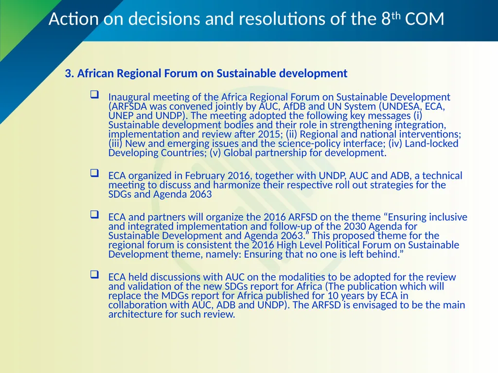 United Nations Economic Commission for Africa - slide 12 of 18