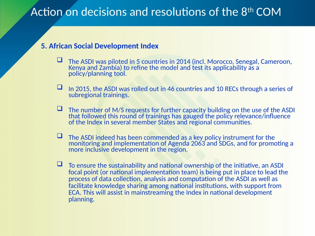 United Nations Economic Commission for Africa - slide 14 of 18