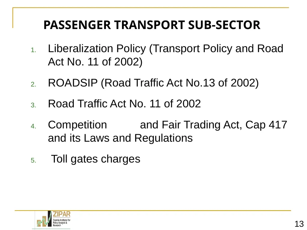 1 Zambia DCR Interim Review - CREW PAC II MEETING - slide 13 of 15