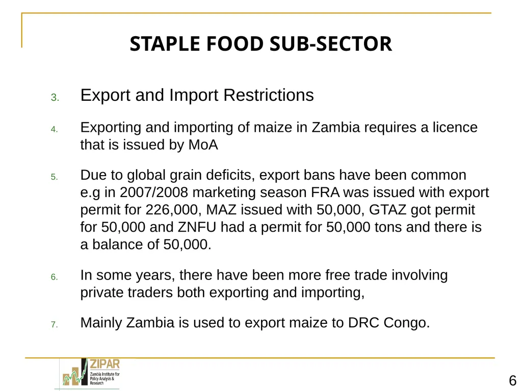 1 Zambia DCR Interim Review - CREW PAC II MEETING - slide 6 of 15