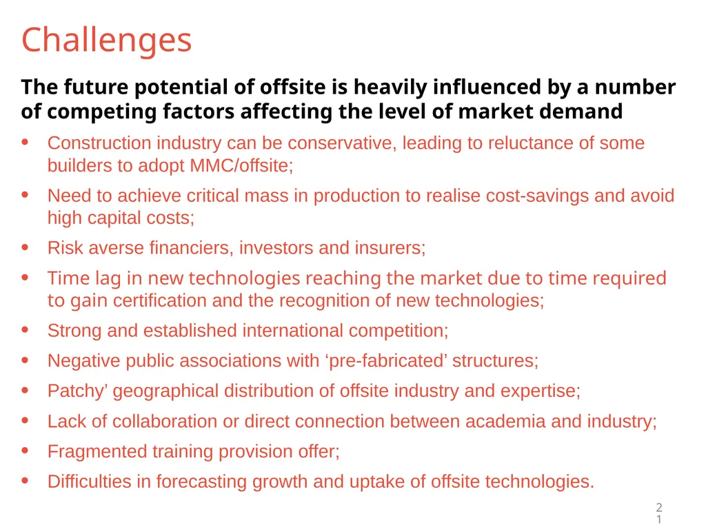 Technology and Skills in the Construction Industry - slide 21 of 24