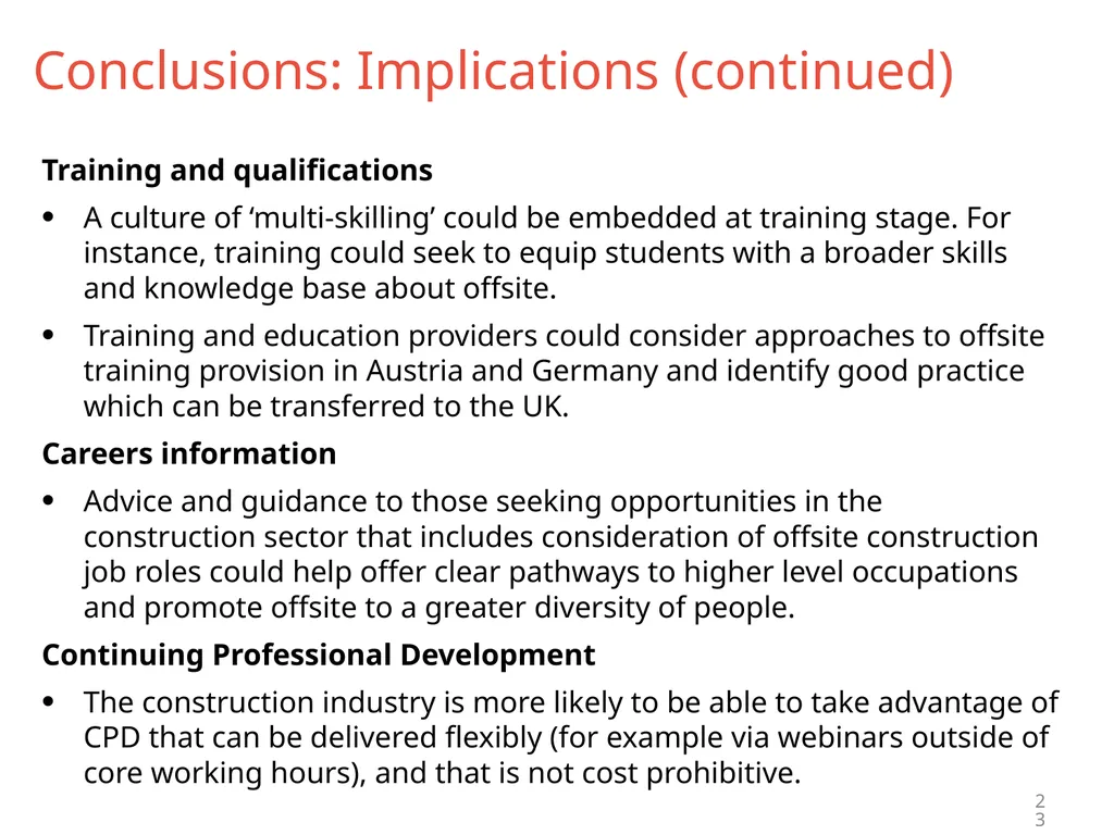 Technology and Skills in the Construction Industry - slide 23 of 24