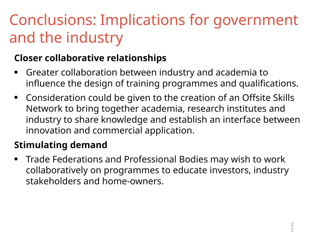 Technology and Skills in the Construction Industry - slide 22 of 24