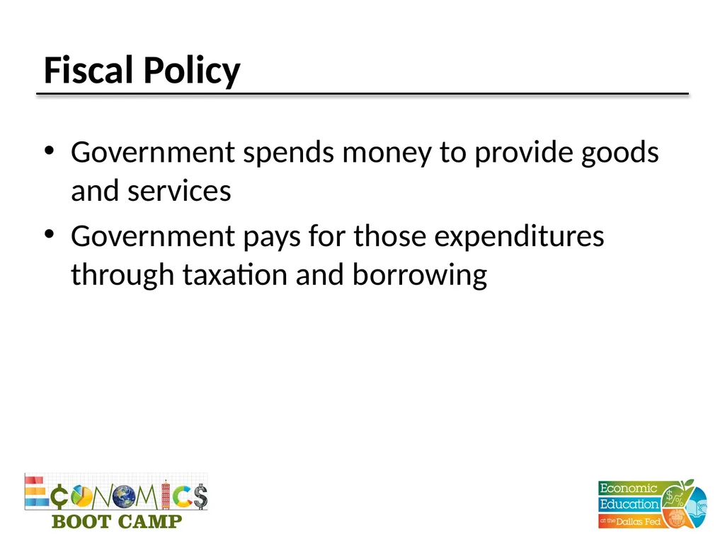 Session 11 Fiscal Policy Disclaimer: The views - slide 4 of 39