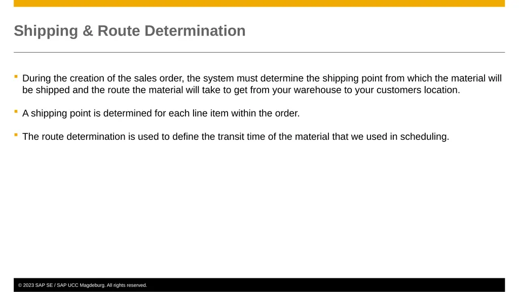 Sales and Distribution (SD) Curriculum: - slide 31 of 46
