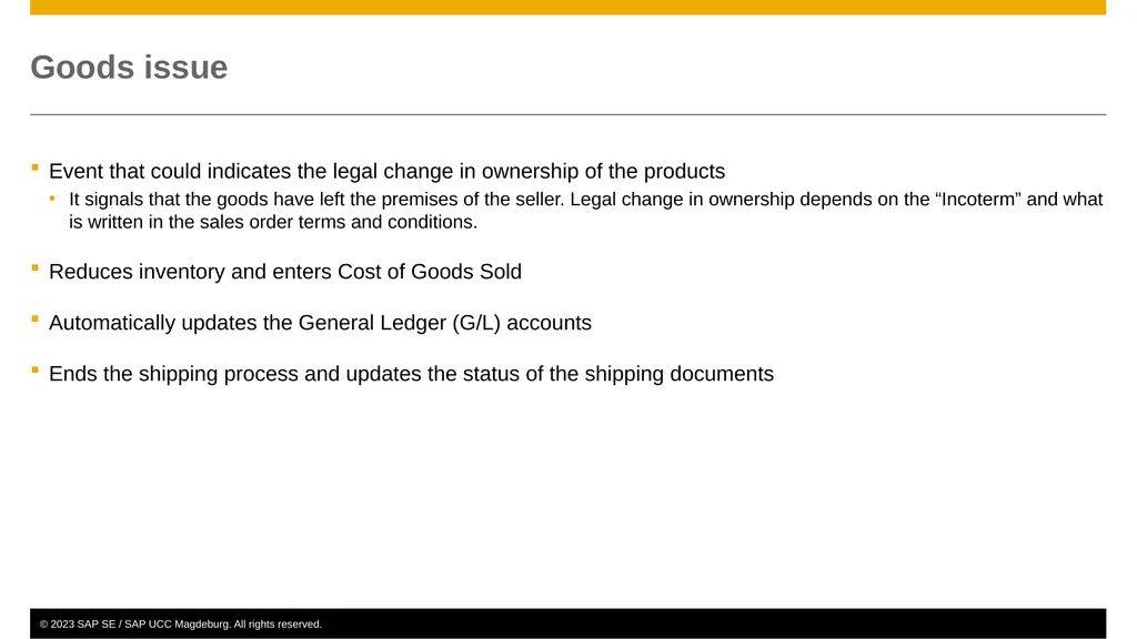 Sales and Distribution (SD) Curriculum: - slide 41 of 46