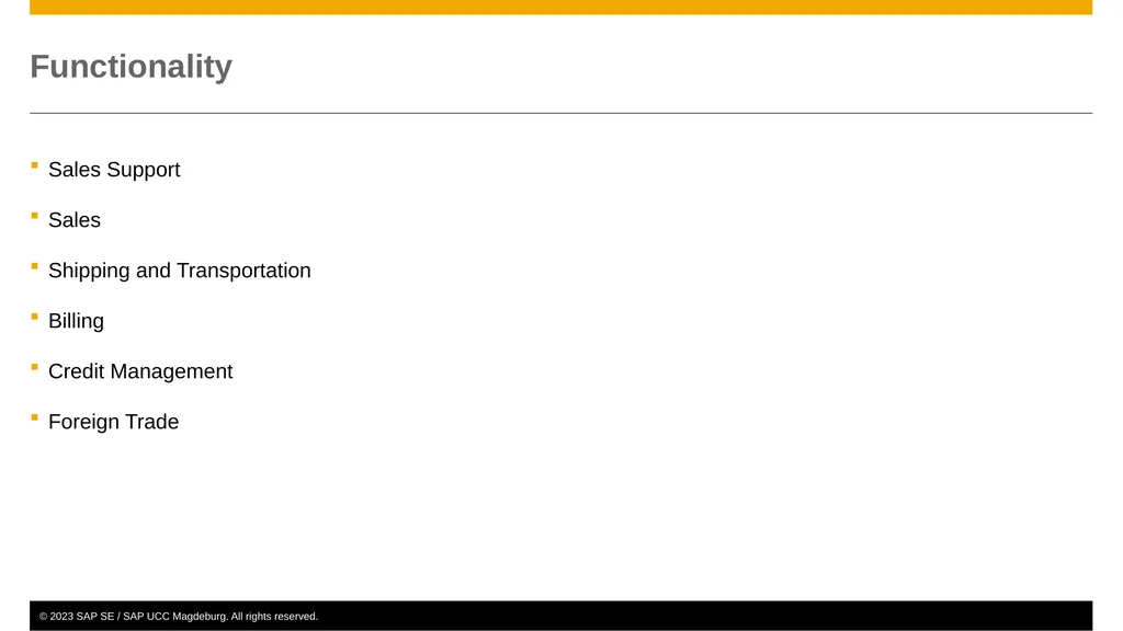 Sales and Distribution (SD) Curriculum: - slide 5 of 46