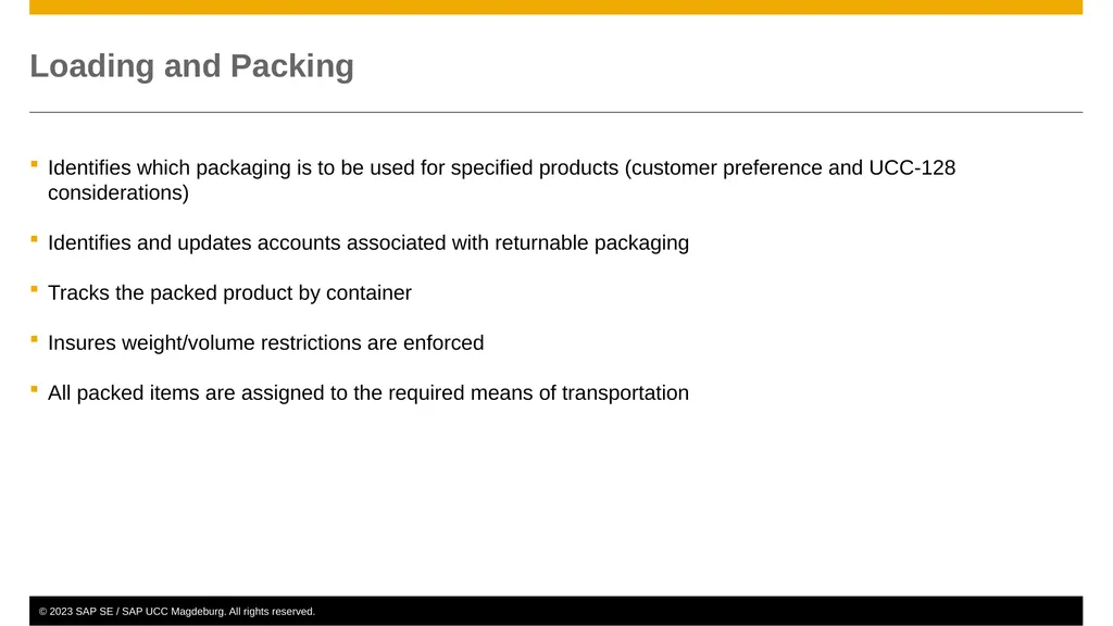 Sales and Distribution (SD) Curriculum: - slide 40 of 46