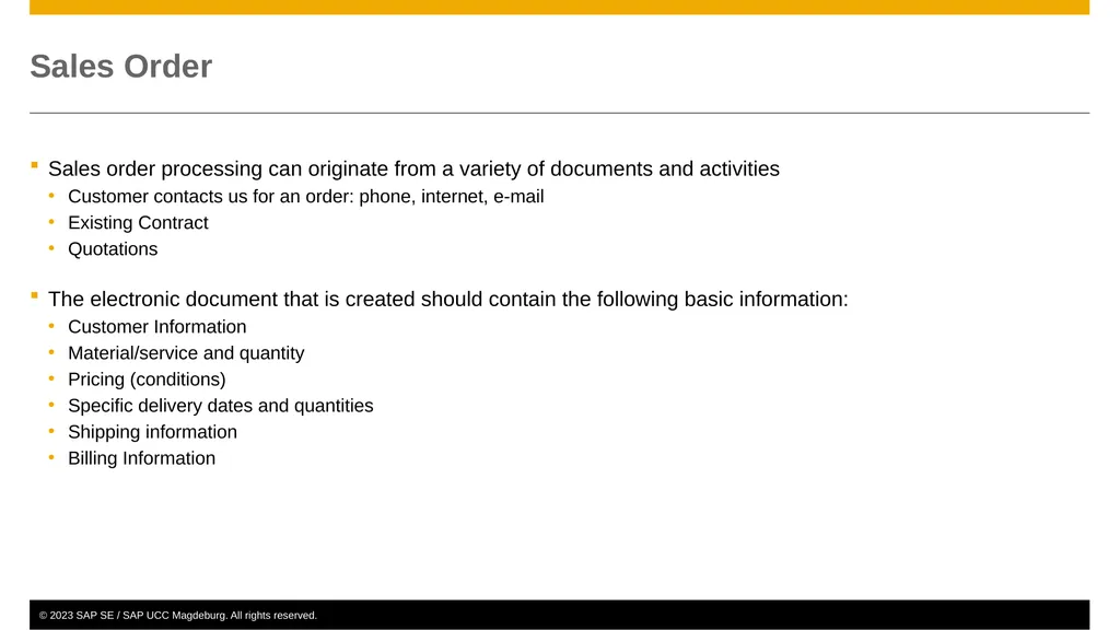 Sales and Distribution (SD) Curriculum: - slide 25 of 46