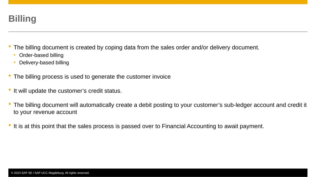 Sales and Distribution (SD) Curriculum: - slide 42 of 46