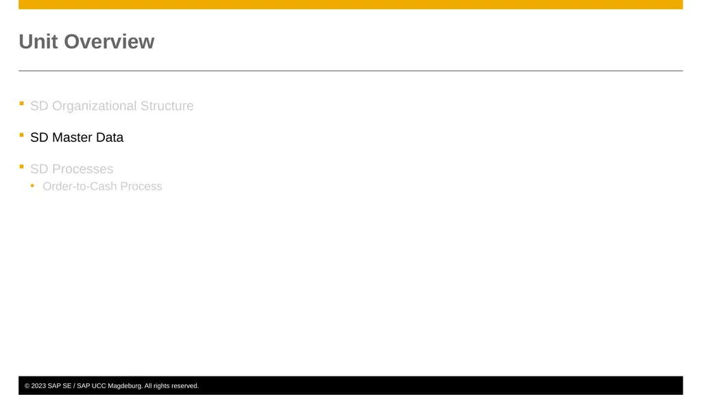 Sales and Distribution (SD) Curriculum: - slide 11 of 46
