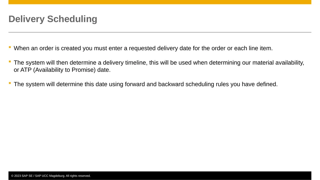 Sales and Distribution (SD) Curriculum: - slide 28 of 46