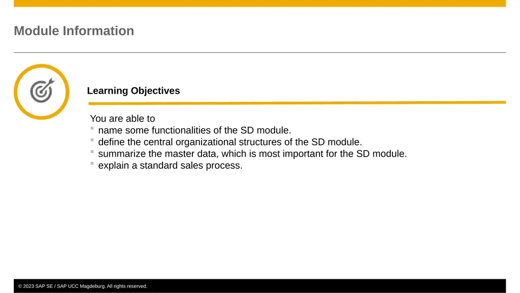 Sales and Distribution (SD) Curriculum: - slide 4 of 46