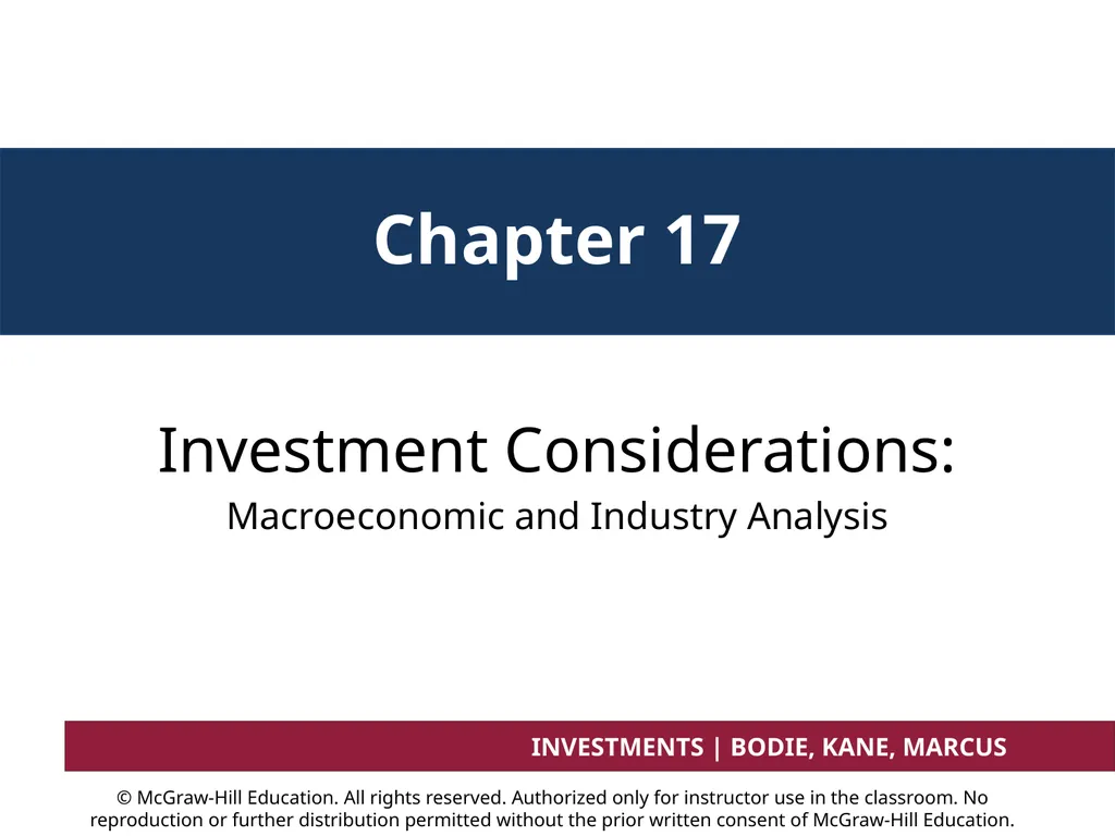 Chapter 17 Investment Considerations: - slide 1 of 46