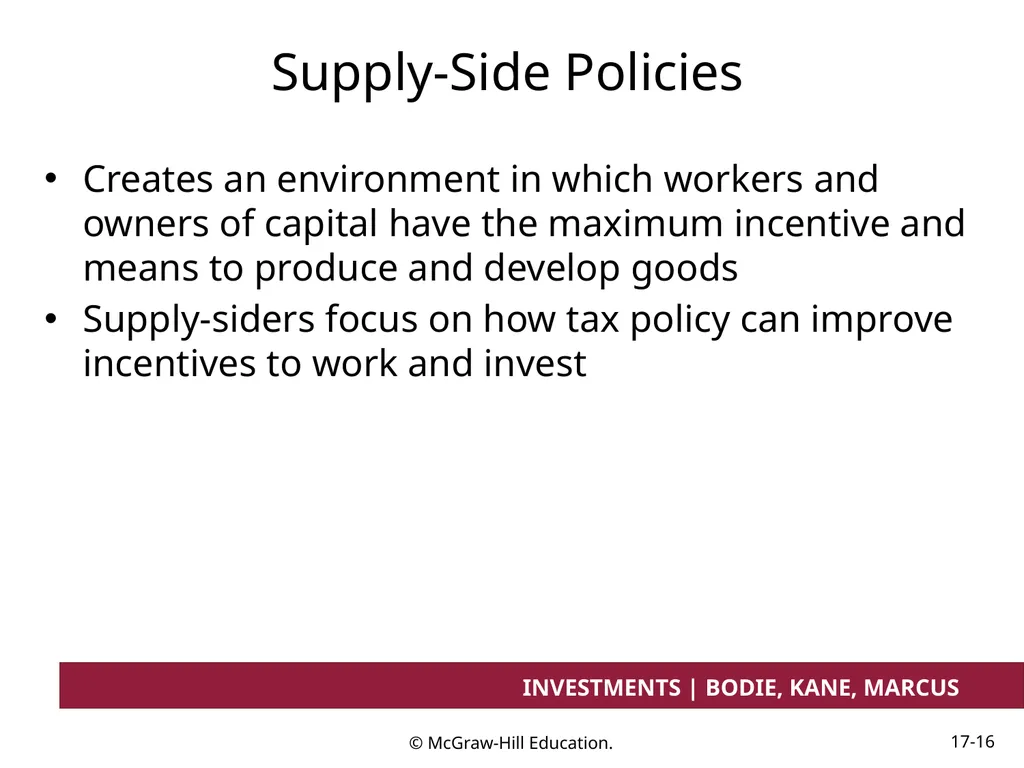 Chapter 17 Investment Considerations: - slide 16 of 46
