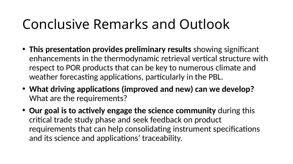 Advances in Hyperspectral Microwave Sounding from - slide 12 of 14