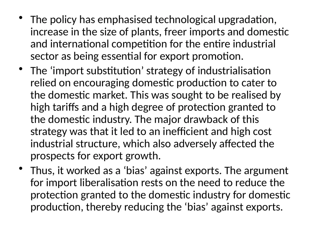 Trade Policy and Regulation in India: Trade - slide 12 of 35