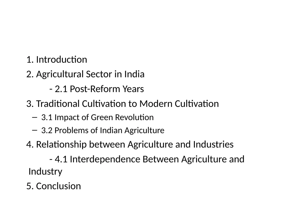 Performance of Agricultural Sector Prepared By Dr. - slide 2 of 12