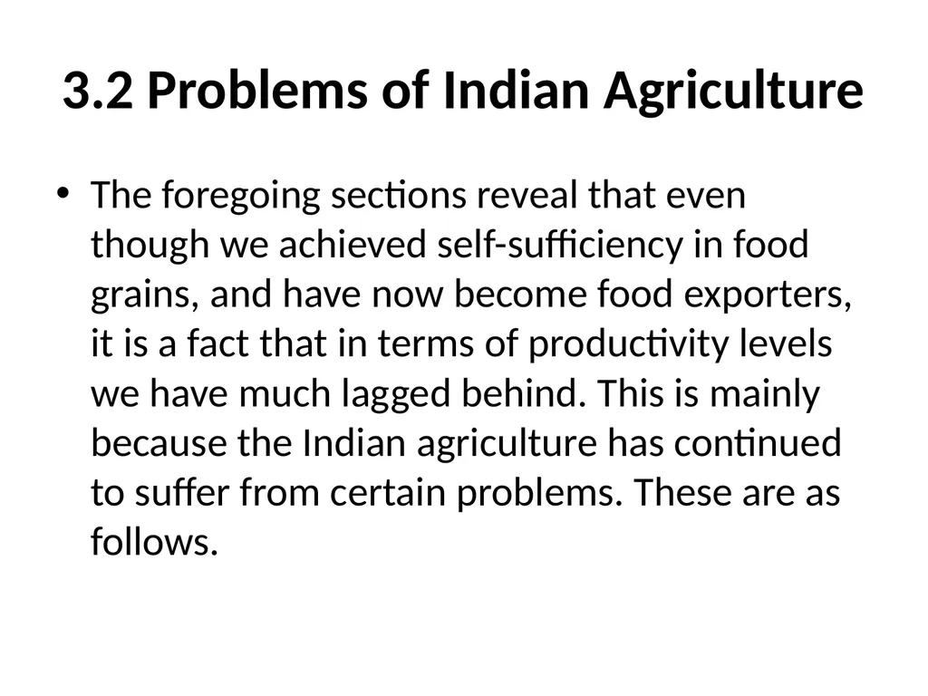 Performance of Agricultural Sector Prepared By Dr. - slide 8 of 12