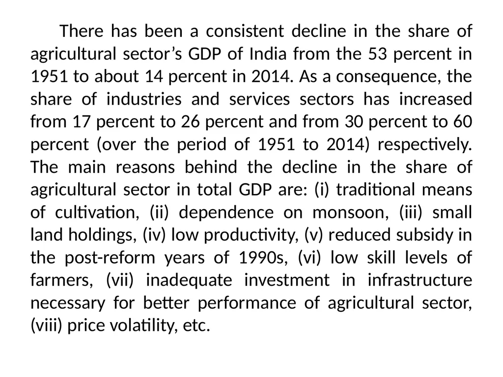 Performance of Agricultural Sector Prepared By Dr. - slide 4 of 12