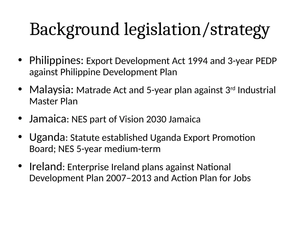 National Export Strategy Subtitle: International - slide 4 of 28
