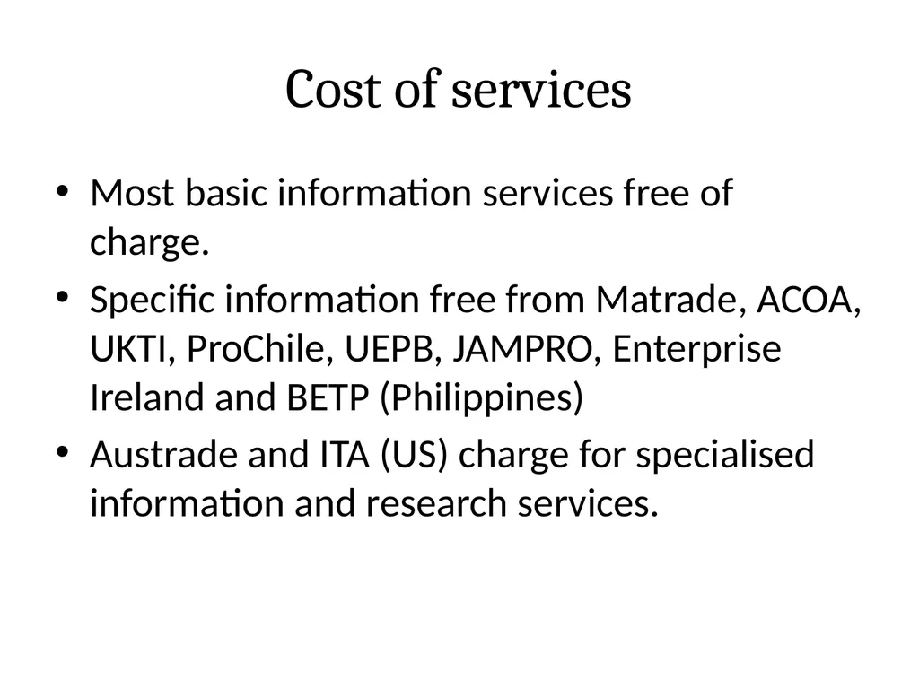 National Export Strategy Subtitle: International - slide 25 of 28