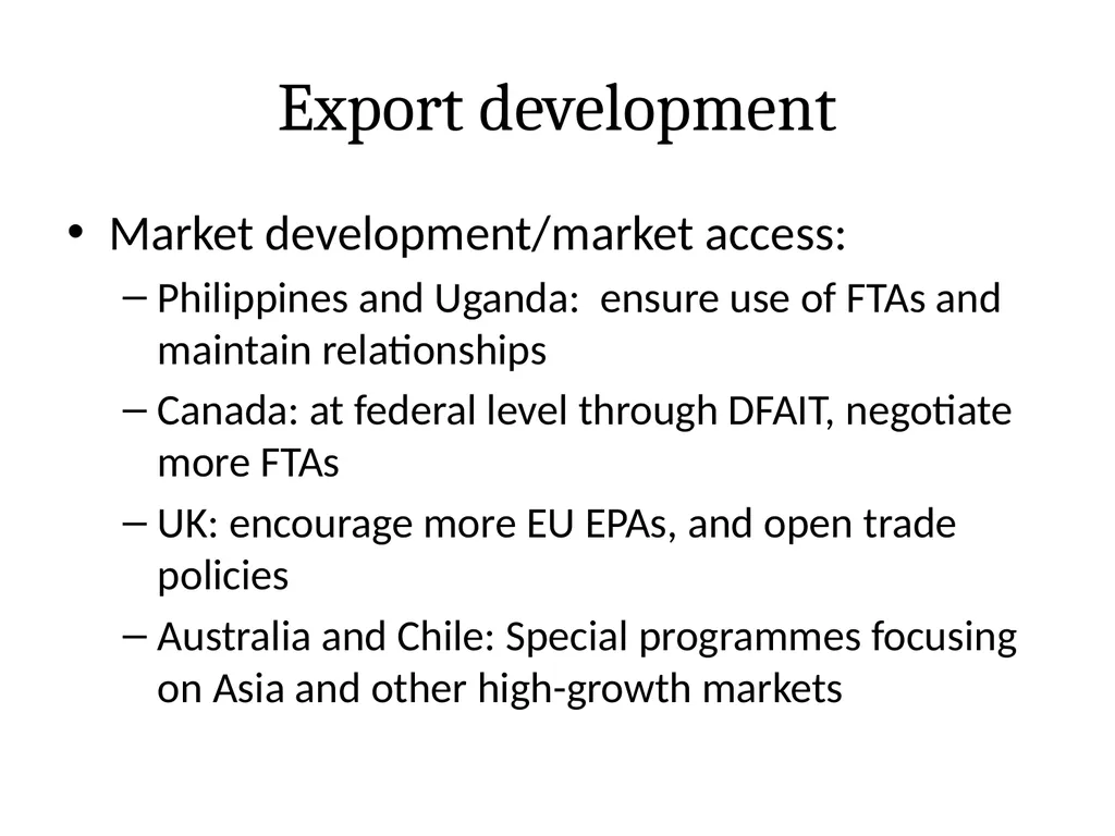 National Export Strategy Subtitle: International - slide 19 of 28