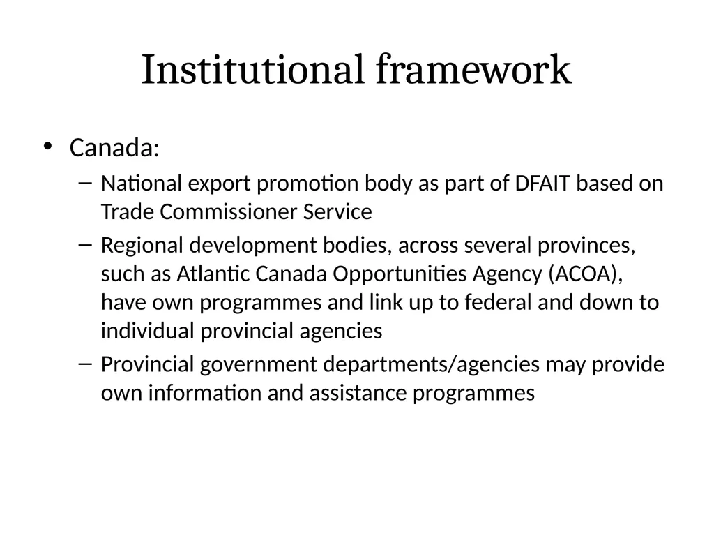 National Export Strategy Subtitle: International - slide 13 of 28