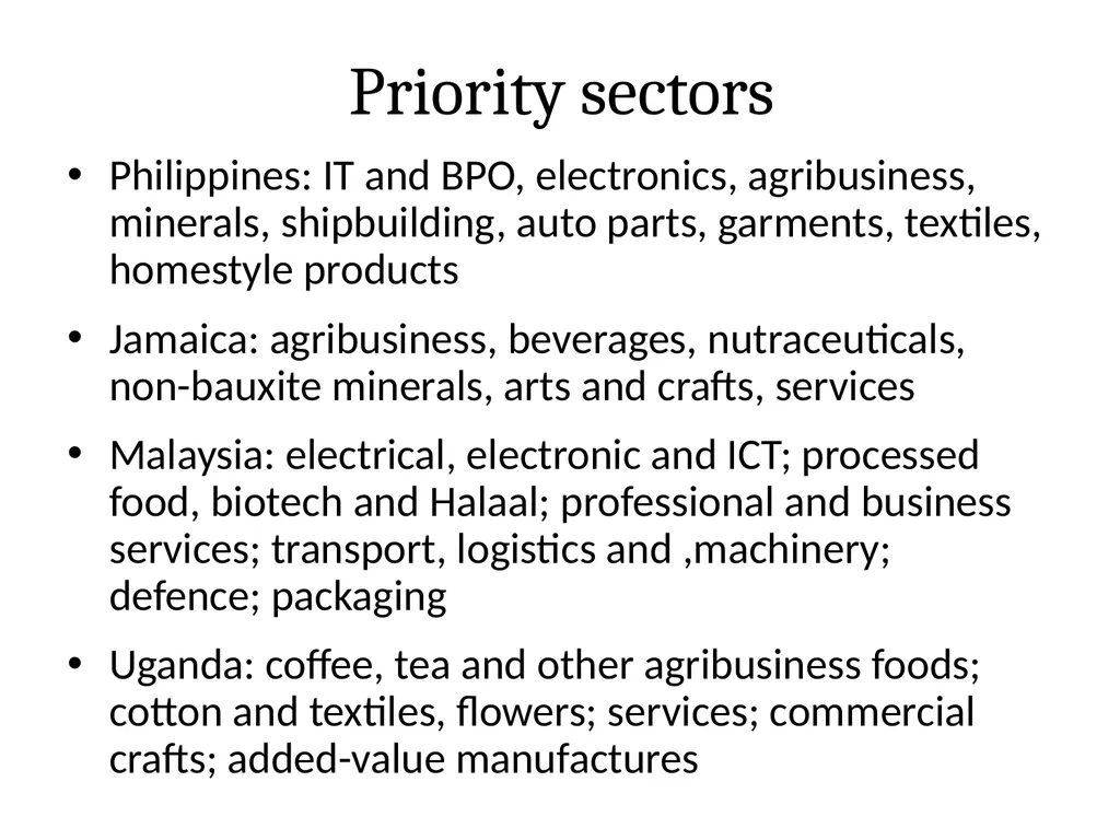 National Export Strategy Subtitle: International - slide 20 of 28