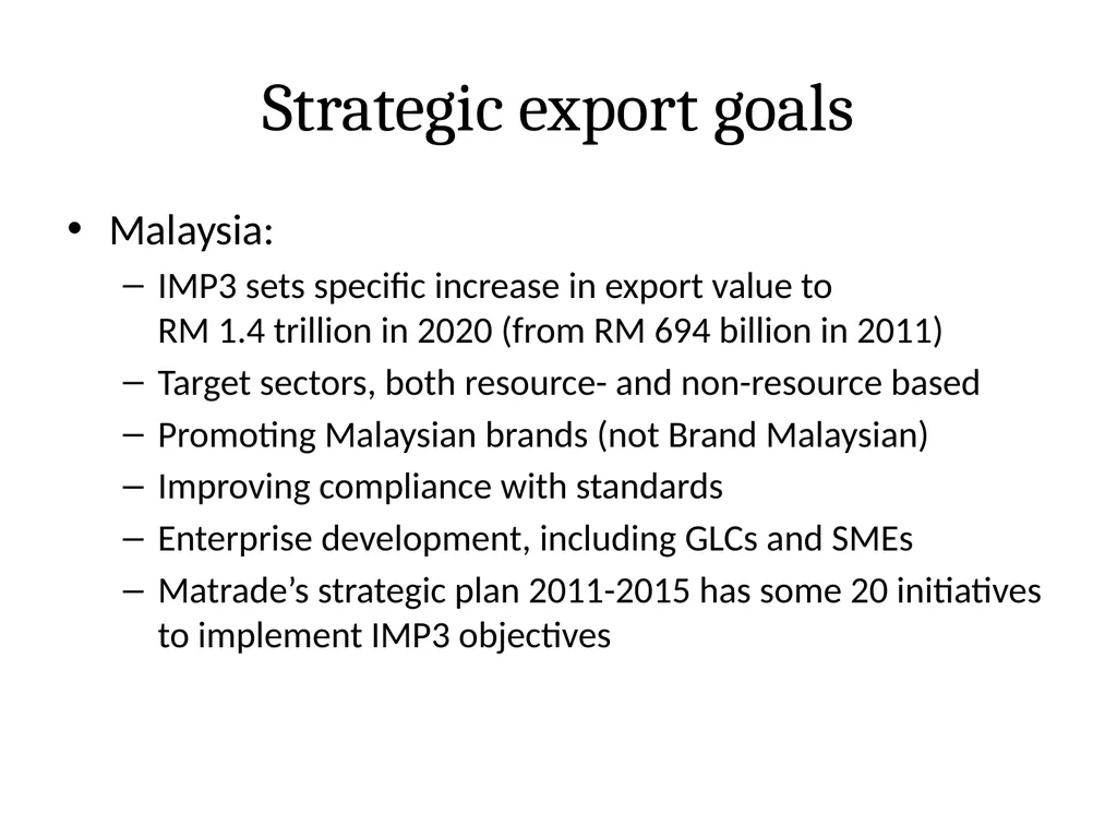 National Export Strategy Subtitle: International - slide 7 of 28