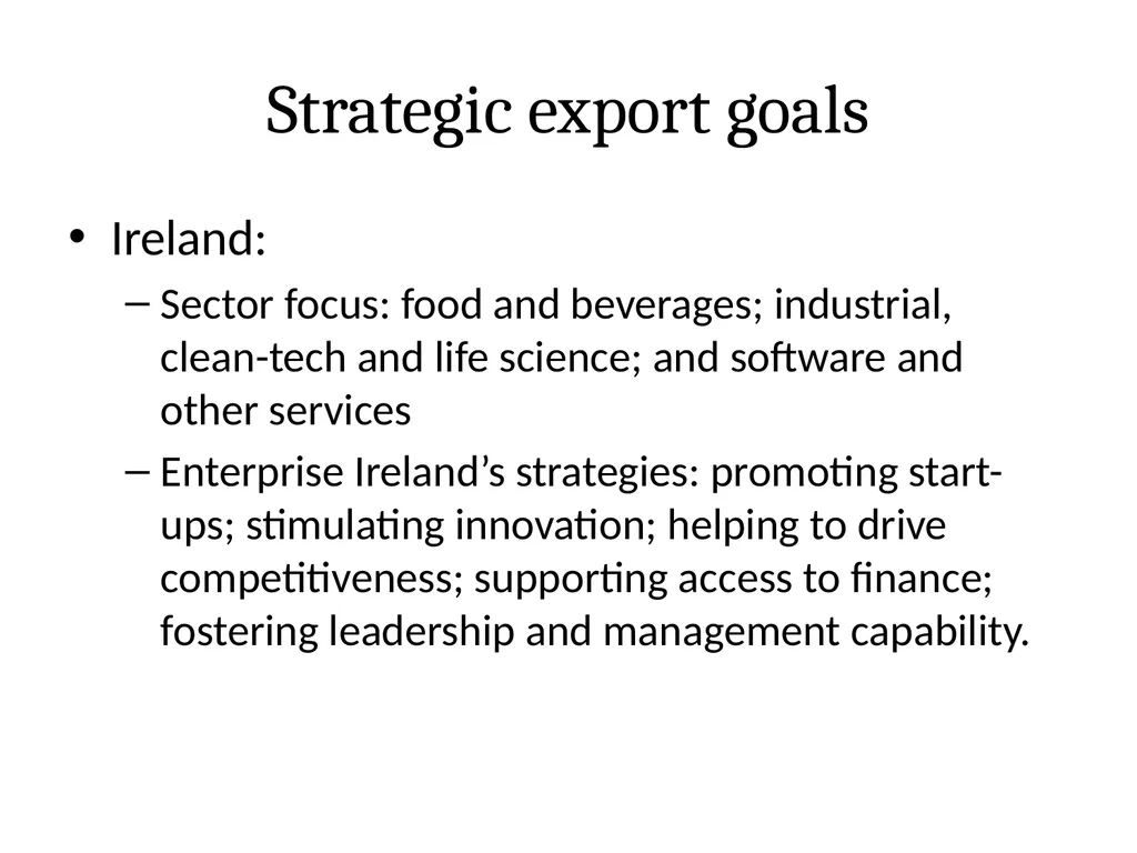National Export Strategy Subtitle: International - slide 9 of 28