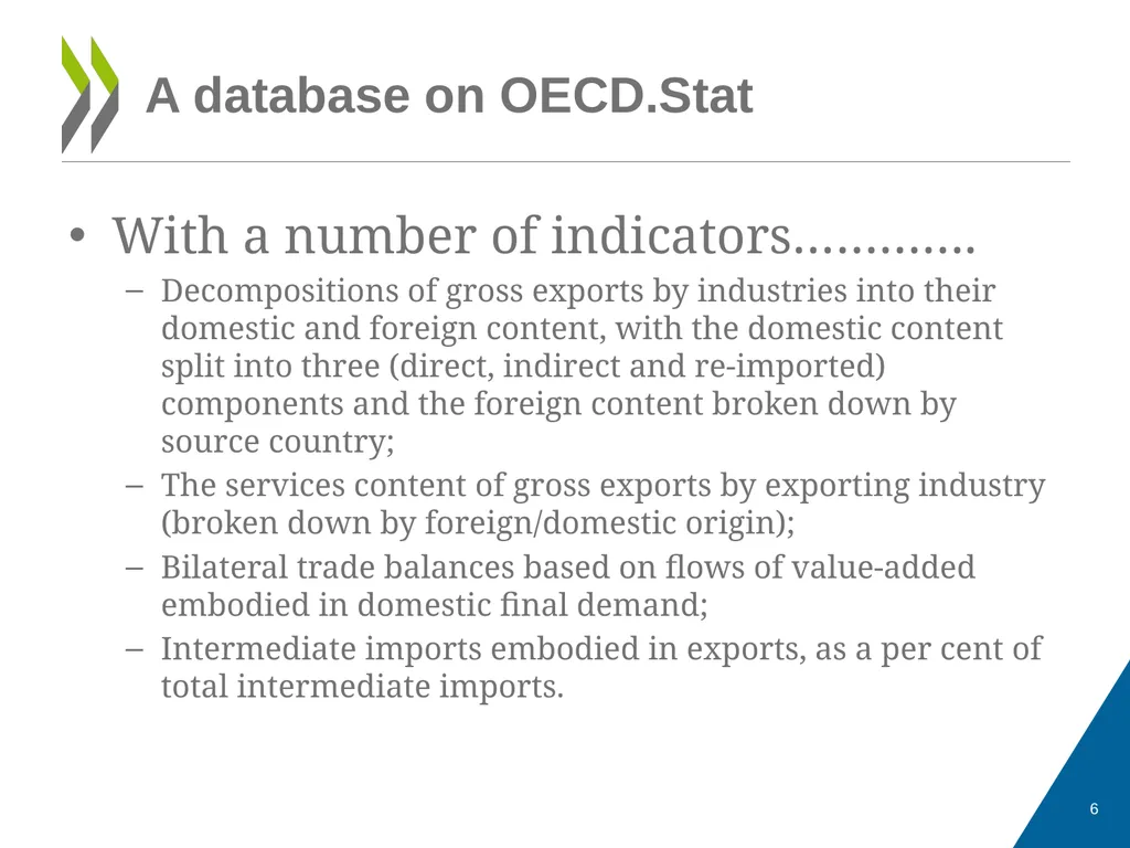 OECD-WTO TiVA database Eurostat Seminar: Global - slide 6 of 22