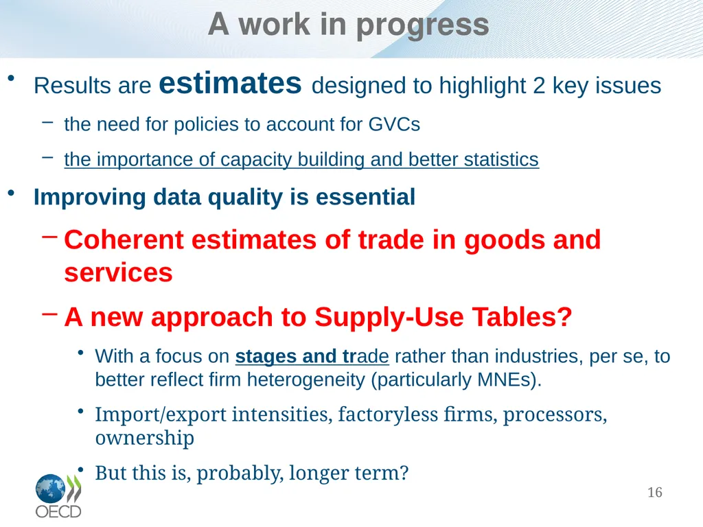 OECD-WTO TiVA database Eurostat Seminar: Global - slide 16 of 22