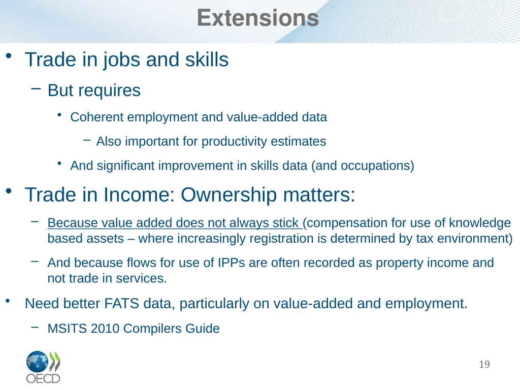 OECD-WTO TiVA database Eurostat Seminar: Global - slide 19 of 22