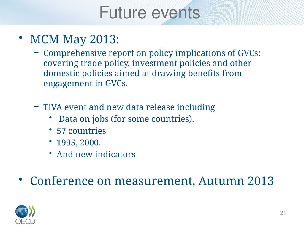 OECD-WTO TiVA database Eurostat Seminar: Global - slide 21 of 22