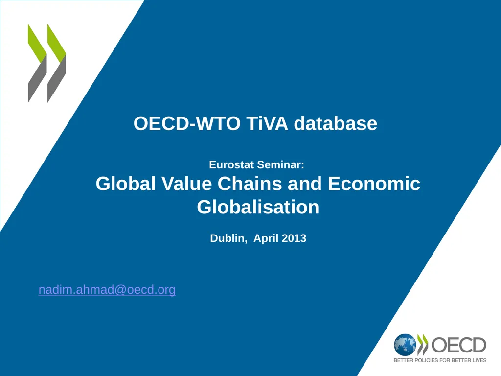 OECD-WTO TiVA database Eurostat Seminar: Global - slide 1 of 22