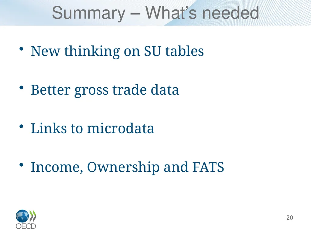 OECD-WTO TiVA database Eurostat Seminar: Global - slide 20 of 22