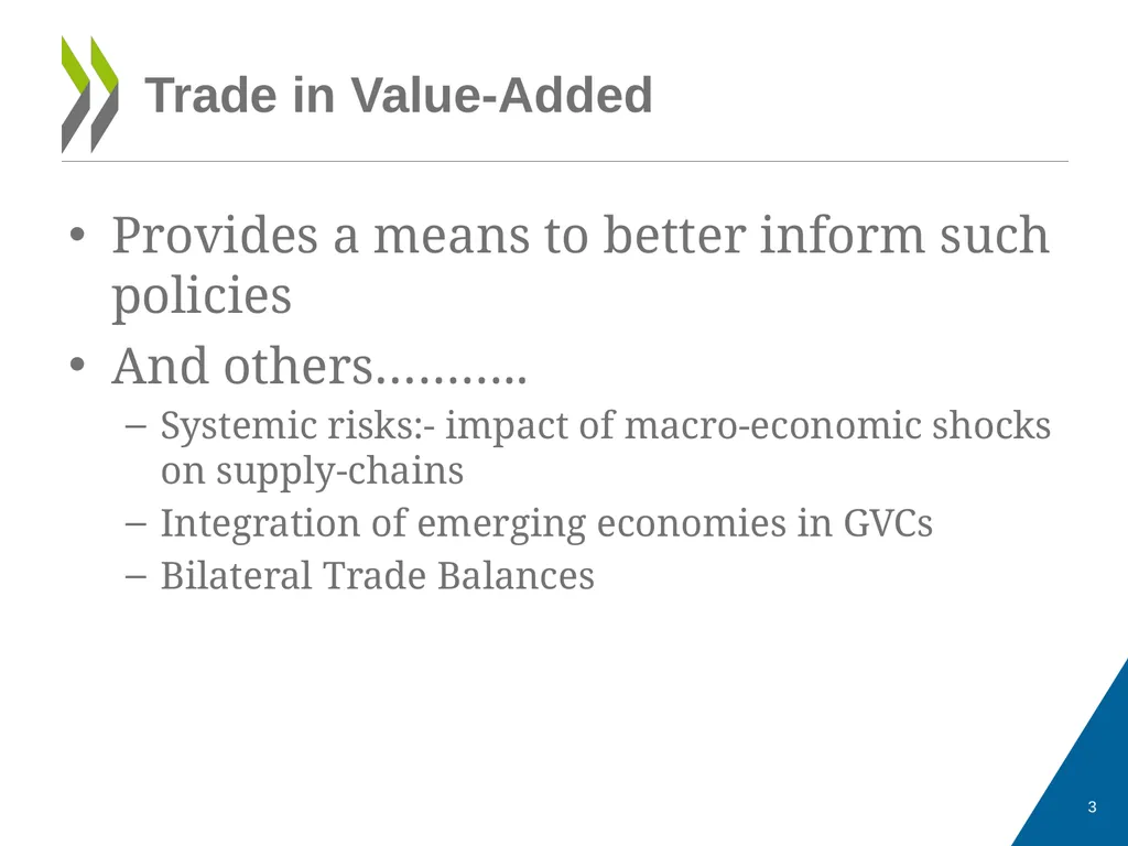 OECD-WTO TiVA database Eurostat Seminar: Global - slide 3 of 22