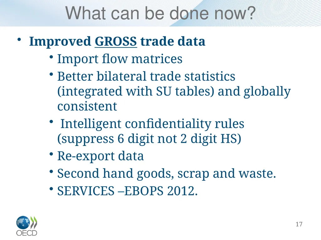 OECD-WTO TiVA database Eurostat Seminar: Global - slide 17 of 22