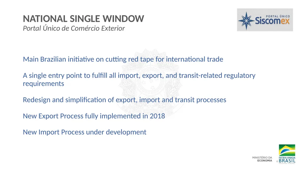 TFA IMPLEMENTATION IN BRAZIL THROUGH - slide 6 of 12