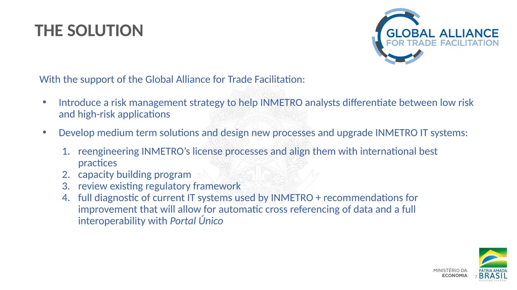 TFA IMPLEMENTATION IN BRAZIL THROUGH - slide 7 of 12