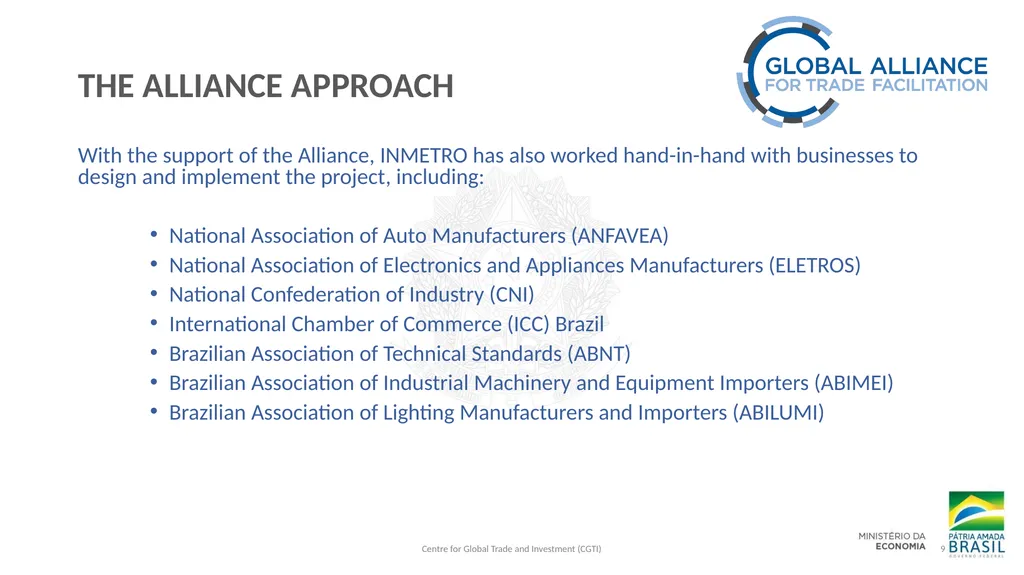 TFA IMPLEMENTATION IN BRAZIL THROUGH - slide 9 of 12