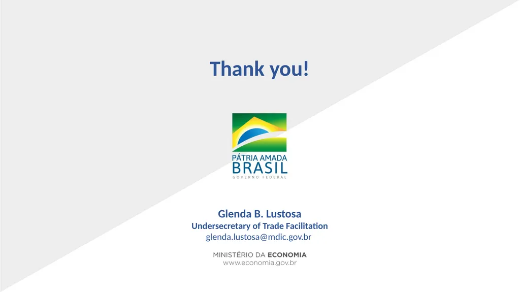 TFA IMPLEMENTATION IN BRAZIL THROUGH - slide 12 of 12