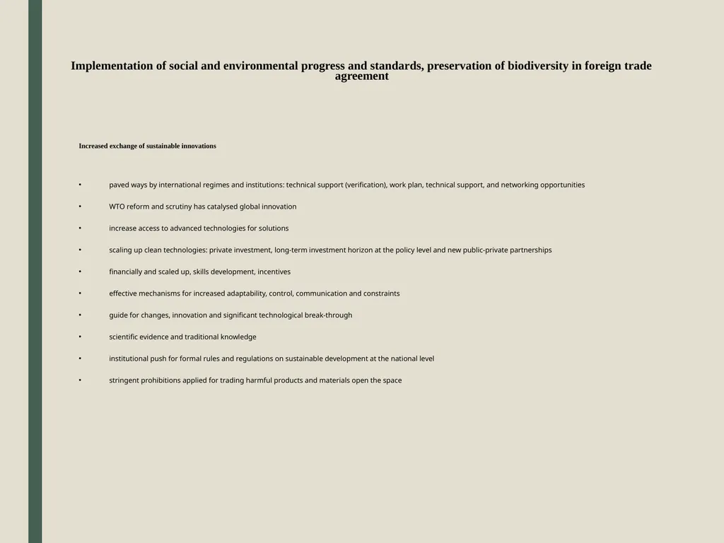 Ratify and Implement the New Measures of Trade - slide 9 of 11