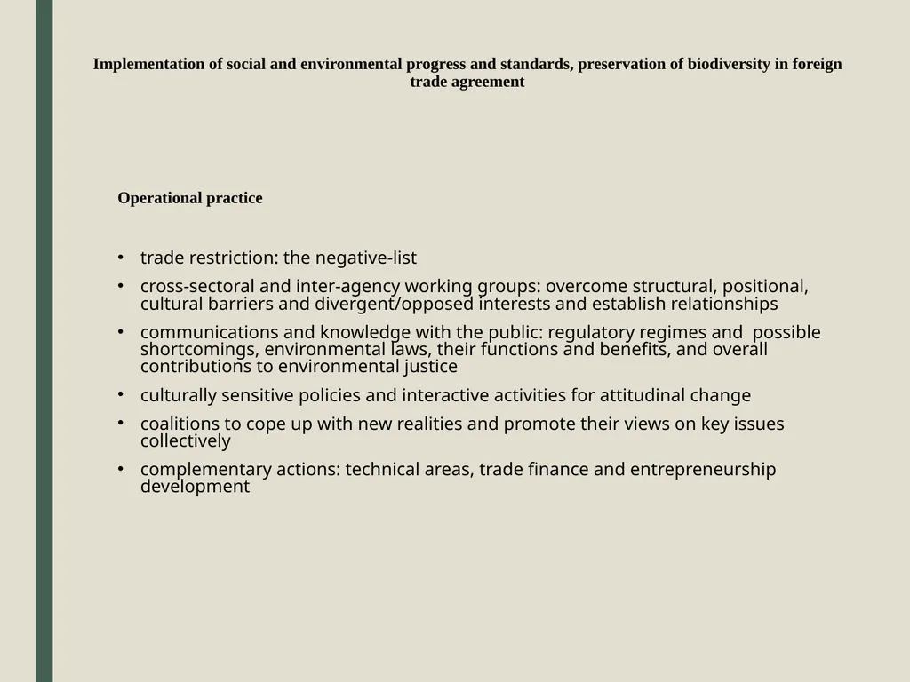 Ratify and Implement the New Measures of Trade - slide 7 of 11