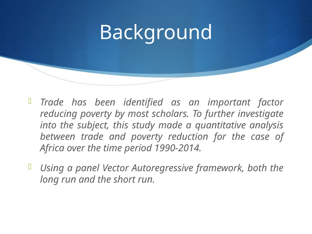 TRADE AND POVERTY REDUCTION IN AFRICA Fauzel S, - slide 3 of 19